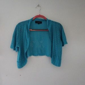 Blue Knit Shrug Sized L